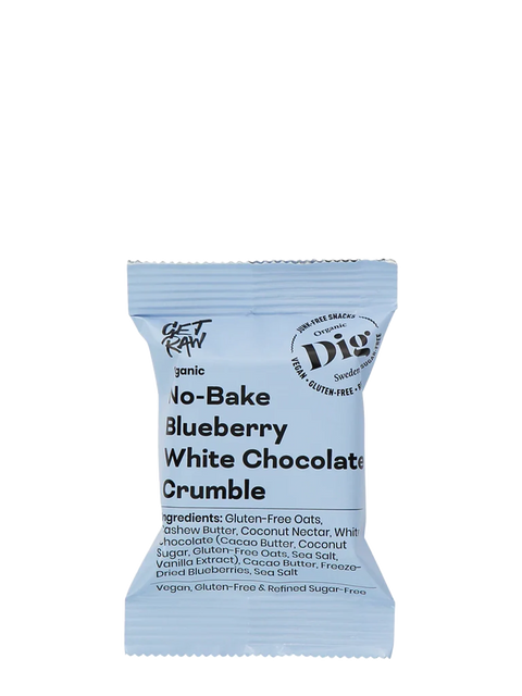 Barretta Crumble con Mirtilli e Cioccolato Bianco Bio – 35 g