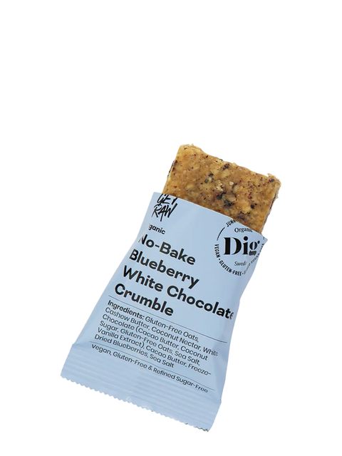 Barretta Crumble con Mirtilli e Cioccolato Bianco Bio – 35 g
