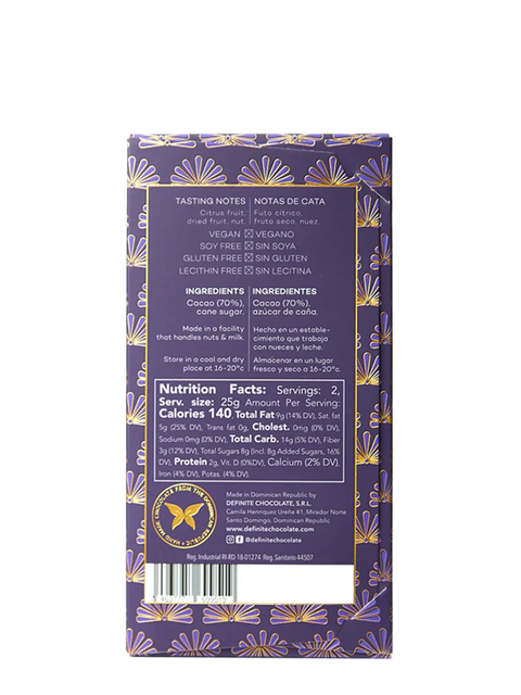 Cioccolato Fondente 70% Cacao Bio - Öko-Caribe - 50g