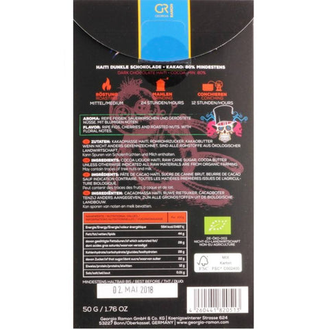 Cioccolato Fondente Bio 80% Cacao - Haiti - 50g