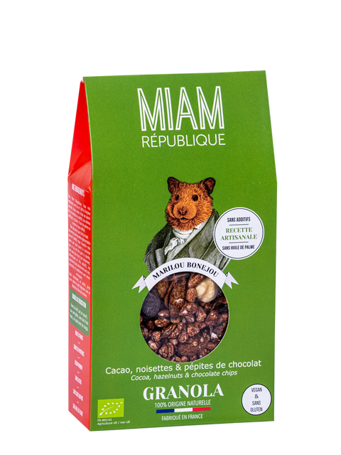 Granola Bio Cacao, Nocciole, Cioccolato Fondente - 300g