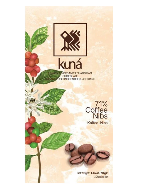 Cioccolato Fondente Bio 71% - Caffè Ecuador - 60g
