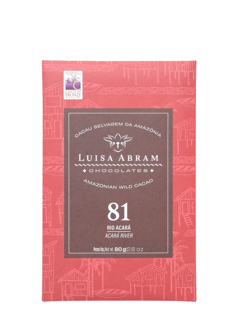Cioccolato Fondente Selvaggio 81% Amazzonico - Acarà River - 80g
