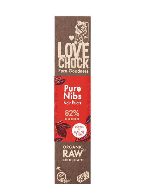 Cioccolato Fondente 82% Raw Biologico - Pure nibs 40g