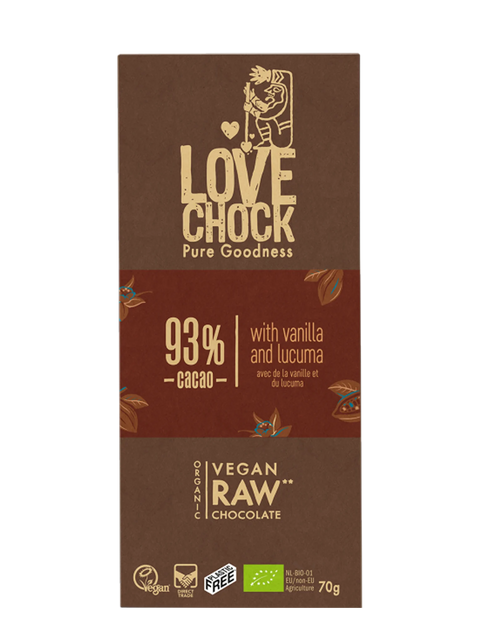 Cioccolato Fondente 93% Raw Biologico -  70g